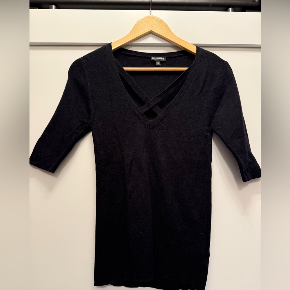 Express Charcoal Knit Sweater